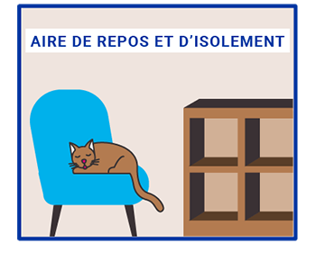 Aire de repos chat